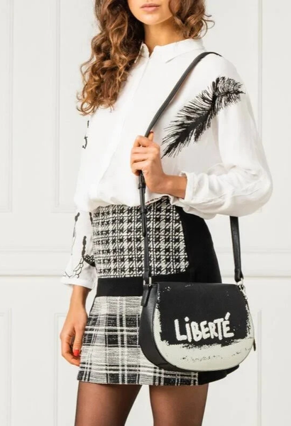 Desigual UmhäNgetasche Damen Schwarz Weiß Kleiner ReißVerschluss Reise 19WAXPBM-image
