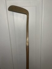 Vintage WE Harness Putter RH Brass Putter. Hickory Shaft