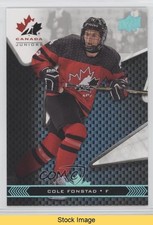 2018 Upper Deck Team Canada Juniors Blue Cole Fonstad #34 READ 0e3