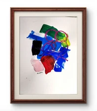 Aleph Original Arte 8 14x11 Modern Abstract Expressionism Acrylic Art Paper