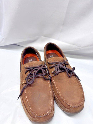 ROCKPORT  WORKS Men's Sailing Club Three Eye Tie Work Boat Shoe steel toe-Sz 12