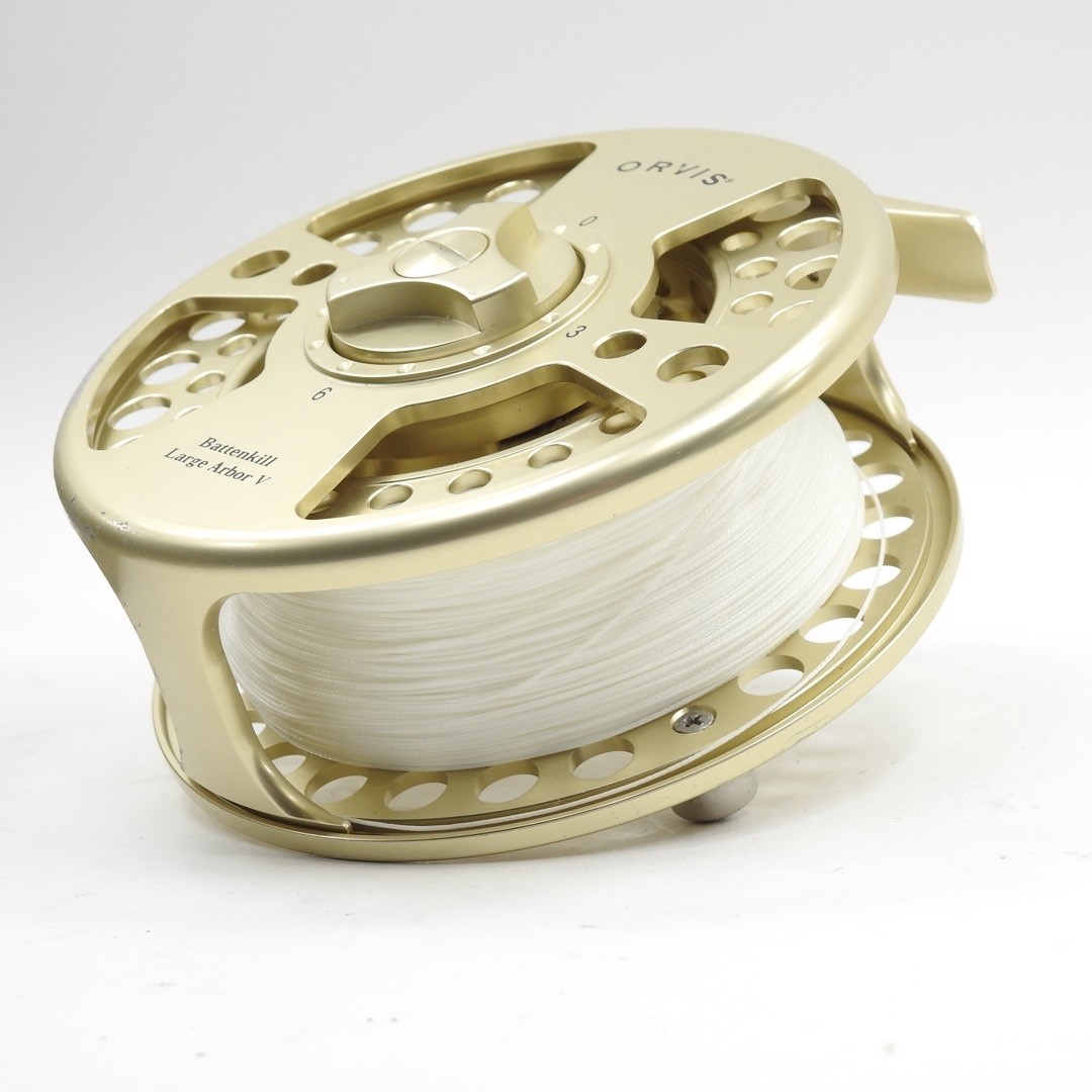 Orvis Battenkill Large Arbor V Fly Fishing Reel. Gold Finish