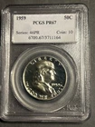 1959 Franklin Proof Silver 50c Half Dollar, PCGS PR67