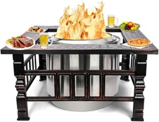 Fire Pit Surround Tabletop for Solo Stove Bonfire and Ranger Wood Burning, Powde