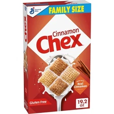 Cinnamon Chex , Gluten Free Breakfast Cereal, Whole Grain, Family Size, 19.2 oz