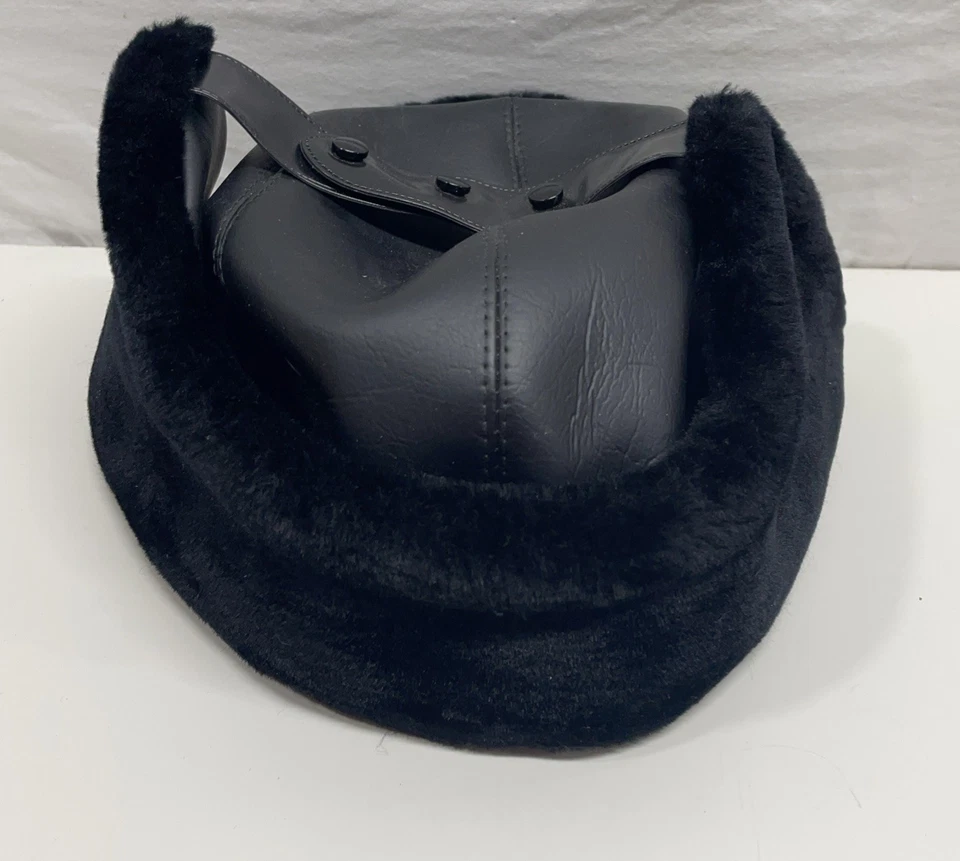 Vintage Genuine Trooper Cap Trapper Winter Hat Mens Sz S Ear Flaps Warm Fur - Image 2 of 4