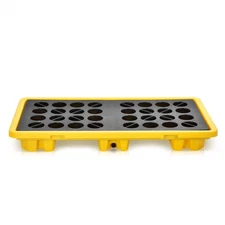 Drum Spill Containment Pallet 50x26x5.9" 5000Lbs HDPE Modular Tray Yellow
