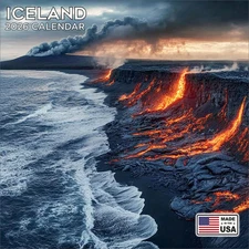 Iceland Calendar 2026 - Scenic Wall Calendar - Made in the USA!