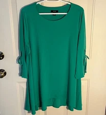 Alfani  Green Stretch Knit Tunic Top 