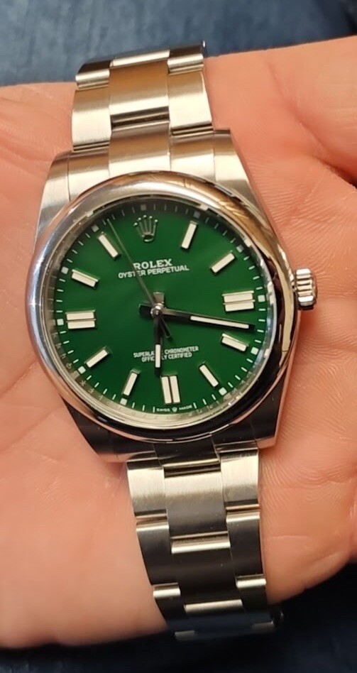 Rolex Oyster Perpetual 124300 Green Men's Watch eBay