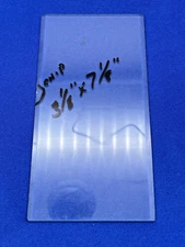 Flat Beveled Clock Glass - 3 1/8" x 7 1/8" Inches, 1/8" Bevel  (CM53-0607)