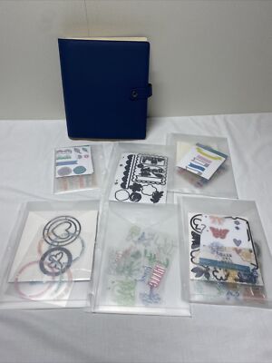 Diamond Press Magnetic Die & Stamp Storage D-Ring Binder Blue Filled