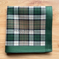 HANDKERCHIEF VINTAGE MEN'S ART PLAIDS CHECKS POCKET SQUARE COTTON 18" A-0568