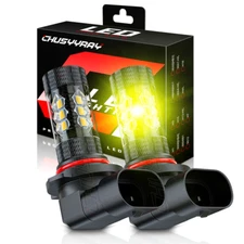 Pair LED Fog Light Bulbs 9145 9140 H10 Amber 4500K yellow Driving Lamp Bulb DRL