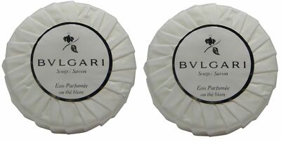 Bvlgari White Tea au the blanc lot of 2 each 2.6oz bars of Soap Total of 5.2oz