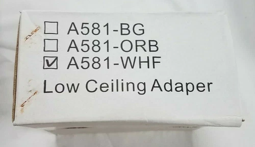 Minka Aire A581-WHF Gauguin Low Ceiling Adapter Flat White NIB 6.63" x 2.63" - Picture 2 of 5