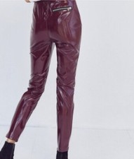 Urban Outfitters Silence & Noise Cranberry Faux Leather Pants, Sz 4, New!