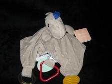 NEW MODERN BABY DINOSAUR GRAY LOVEY SECURITY BABY BLANKET
