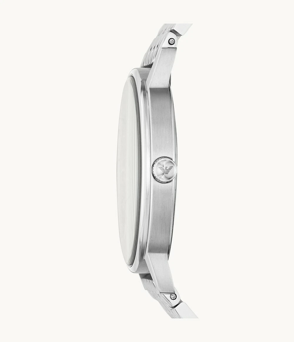 Montre habillee homme classique Emporio Armani Kappa AR11152 ton argent cadran n