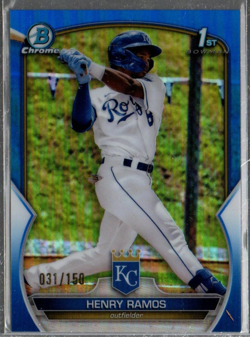 2023 Bowman Chrome Prospects Blue Refractors #BCP96 Henry Ramos /150