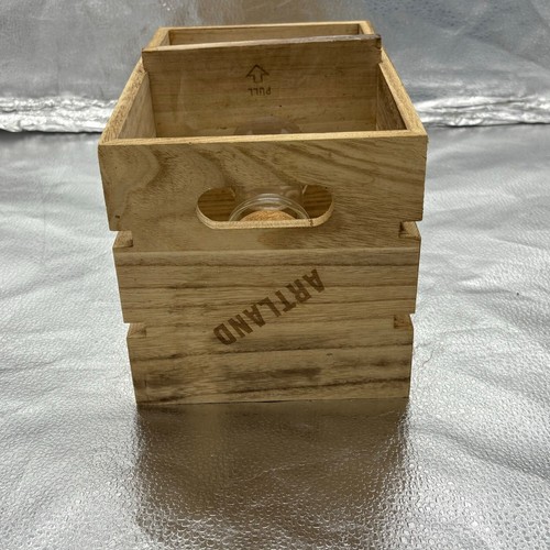 Artland Set Decanter Vino 750ml Con Tappo Sughero Cassa Legno Barware Regalo - Foto 16 di 17
