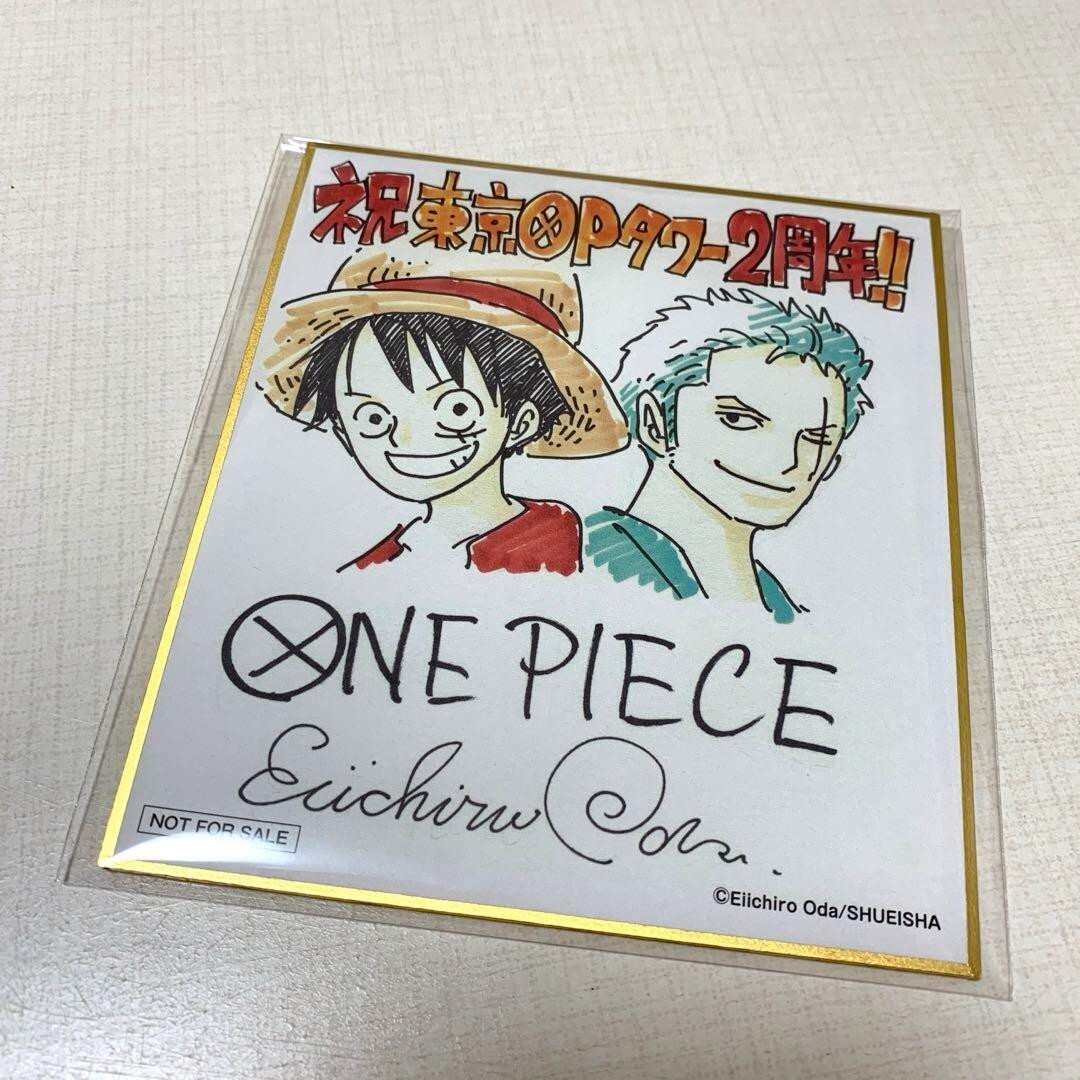 ONE PIECE Eiichiro Oda Handwritten Shikishi Art Card Tokyo One