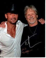 TIM MCGRAW and KRIS KRISTOFFERSON Signed 8x10 Photo w/ Hologram COA