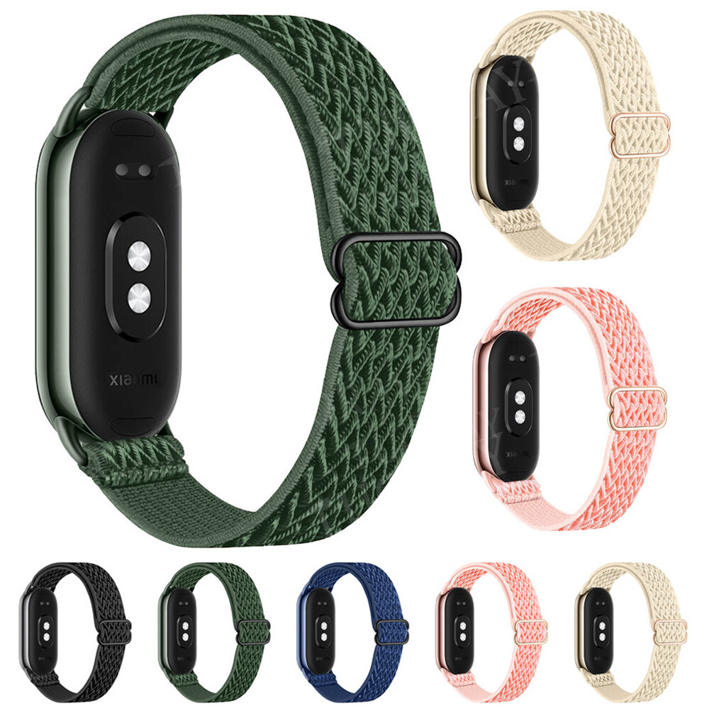 Braided Nylon Strap for Xiaomi Mi Band 8 Smart Wrist Band Sports Band Bracelet