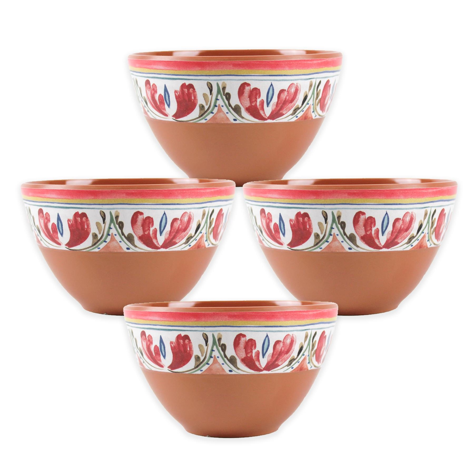 Purely Home Mediterranean Outdoor/Camping/BBQ Plastic/Melamine Dipping Bowls x 4