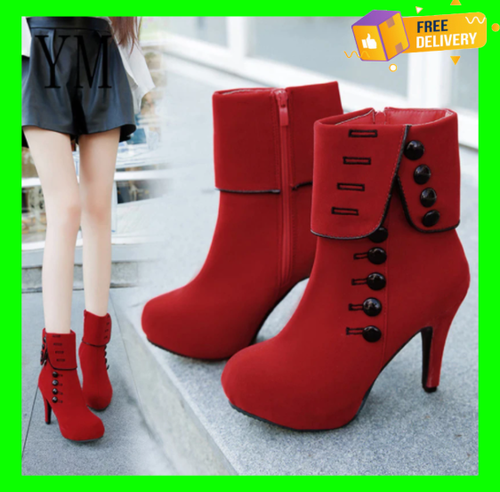 Zapatos De Mujer Tacón Alto De Moda Botas Tacon Para Mujer Botines Nueva  2021 | eBay
