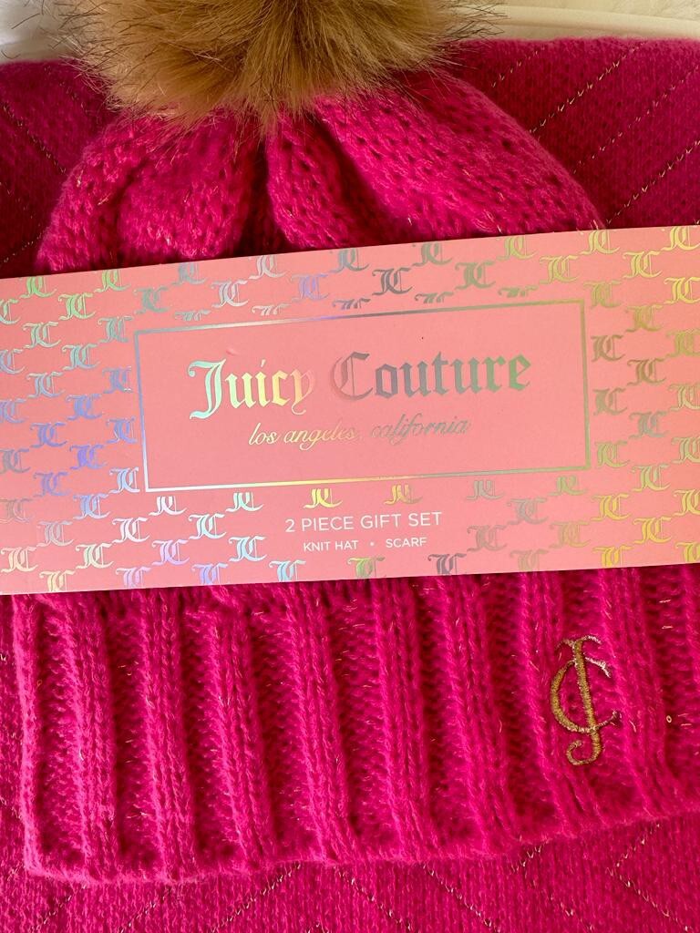 Juicy Couture Knit Hat With Scarf Gift Set Womens One Size  display picture 3