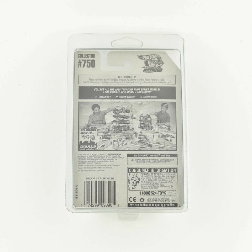 Scorchin' Scooter (Factory Error) - Hot Wheels 1998 Treasure Hunt - New in Box - Image 2 of 3