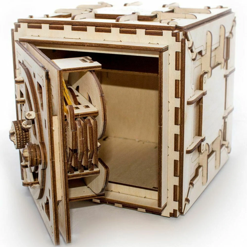UGEARS Cassaforte Segreta 3D Kit Di Costruzione In Legno Puzzle Modello 70011 - Immagine 4 di 4