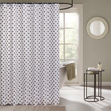 SHOWER CURTAIN POLYESTER FABRIC MODERN DESIGNER WATERPROOF + 12 HOOKS 180*180 CM