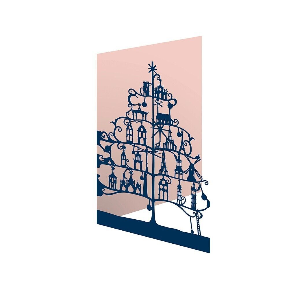 Rodger Cut Out Architectural Tree Laser Cut Christmas Card 5pk 170 x 120 mm Roger la ...