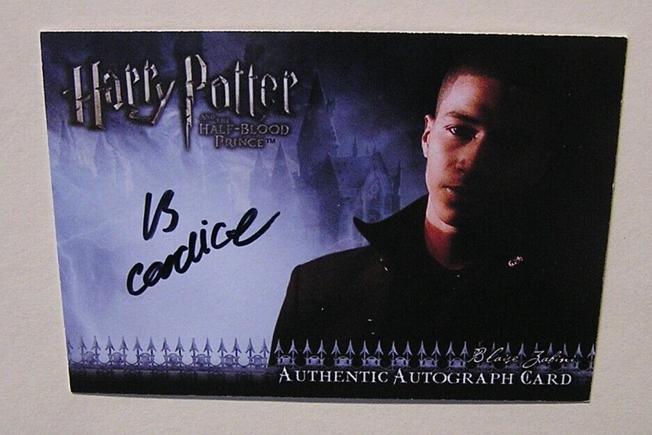Harry Potter-Louis Cordice-Blaise Zabini-HBP-Movie-Film-Signature