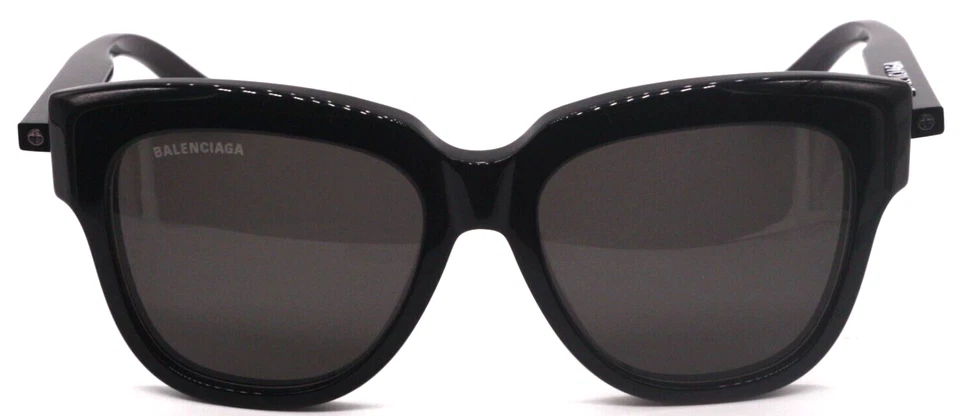 NUEVAS GAFAS DE SOL BALENCIAGA BB 0160S 001 LENTES NEGRAS/GRISES PULIDAS AUTÉNTICAS 53-17 Foto 4 de 4