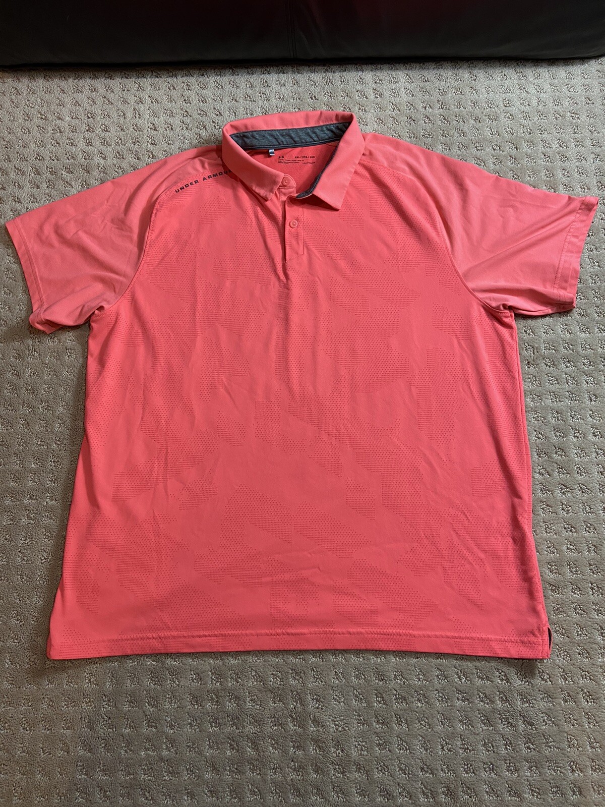 Mens Under Armour Loose Fit Heat Gear Neon Pink Polo Shirt Size 2XL | eBay