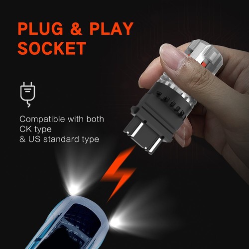 AUXITO 3157 Red LED Brake Tail Light/Parking Bulbs High Power CANBUS Error Free - Bild 8 von 10