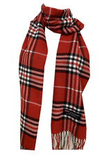 New Winter Womens Mens 100 Cashmere Wool Wrap Scarf Plaid Scarves Red  02 