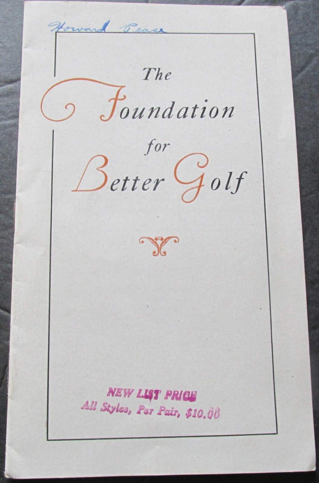 Catálogo de zapatos de golf Bronson originales ca 1930 titulado LA BASE PARA UN MEJOR GOLF.
