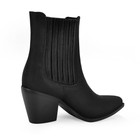 Women's Elastic Chelsea Ankle Boots Pull On Chunky Mid Block Heel Booties US11 — photo 3