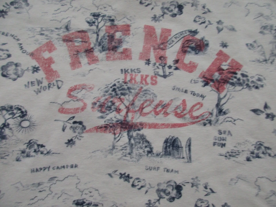 Sudadera IKKS para niñas marfil con estampado Toile de Jouy en azul, talla US 12 Foto 4 de 4