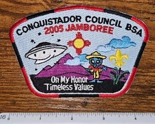 Conquistador Council National Jamboree 2005 BSA CSP JSP Space Alien Patch