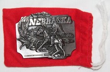 VINTAGE 1988 NEBRASKA COMMEMORATIVE BELT BUCKLE BY SISKIYOU 183 OF 1000
