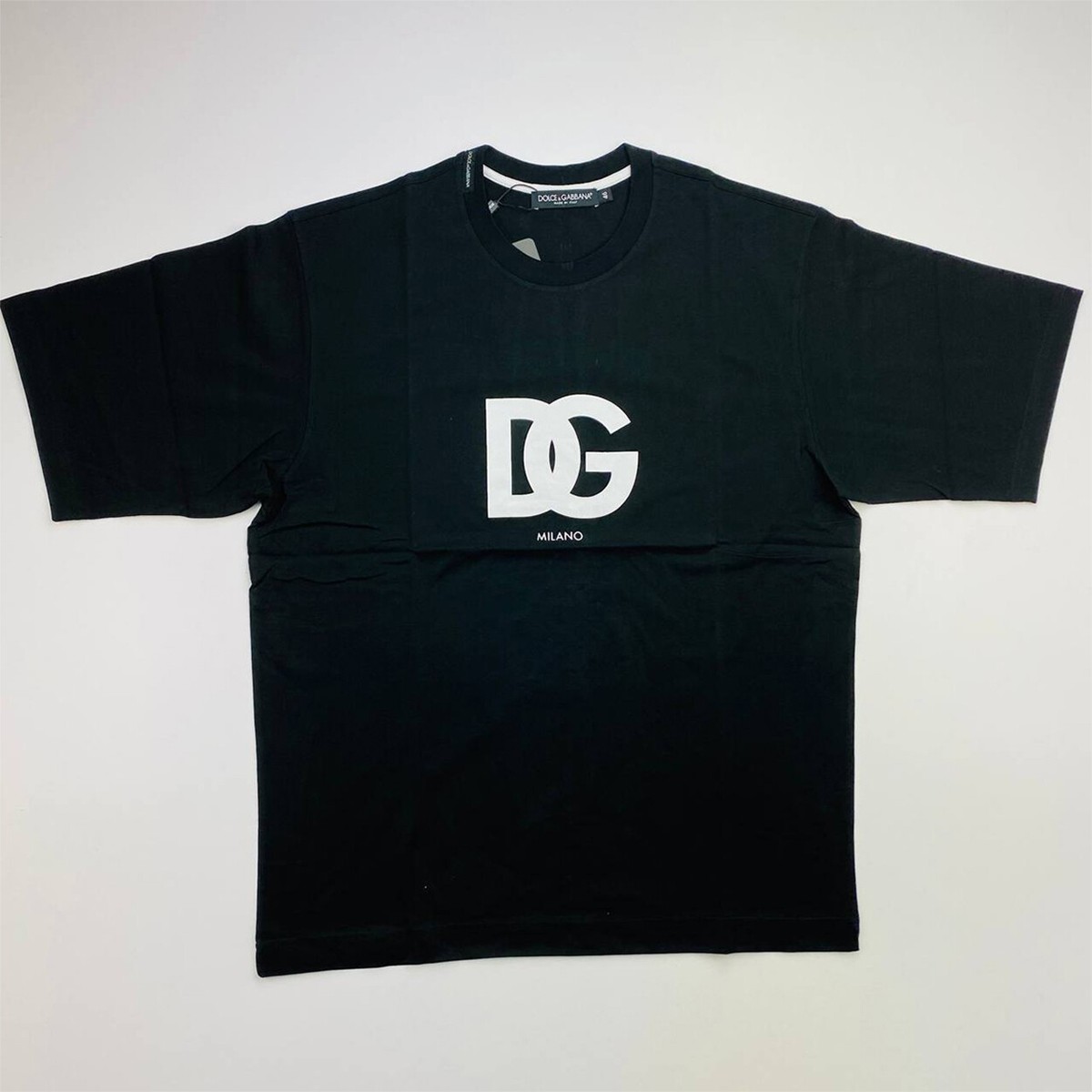 Dolce & Gabbana Men's Logo Oversize Short Sleeves T-Shirt - Black