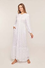 Georgia Zip-Up Lace Temple Dress / Simple Wedding Dress - PLUS SIZE