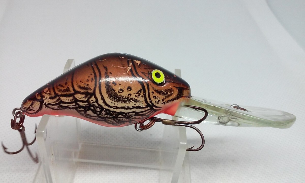 Vtg Tom Mann's Deep Pig 15+ Plus Brown Craw 2 1/4
