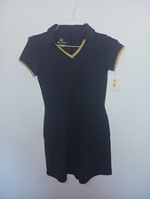 T By Talbots Womens Size Petite Athletic Polo Dress UPF 50 Protection Navy Blue 