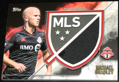 2015 Topps MLS Apex Michael Bradley Crest Jumbo Relics # 19/50 Patch Jersey